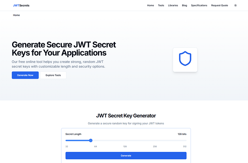 JWT Secret Free Key Generator | Secure JWT Tokens