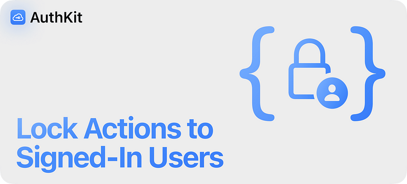 Maybe you want to lock specific actions to only signed-in users in your app.