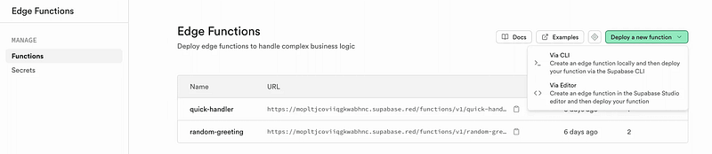 Good for Edge Functions with Supabase