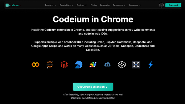 Install the Codeium extension in Chrome