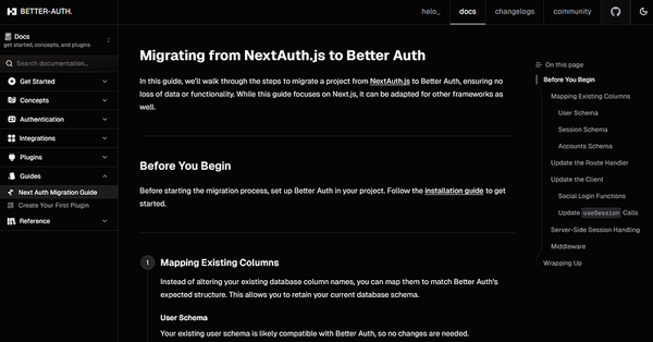 Migrating from NextAuth.js to Better Auth